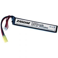 Batería Li-Po ZASDAR 11,1 V 1500 MAh 20C - 1 Stick (7 X 21 X 126 Mm)