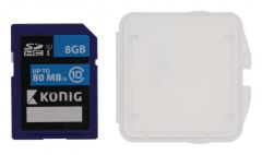 König Tarjeta de memoria SDHC Clase 10 de 8 GB de capacidad, color negro, ideal para una gran multitud de dispositivos