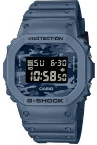 Reloj de pulsera CASIO G-Shock - DW-5600CA-2ER correa color: Azul luminoso Dial LCD Camuflaje Azul luminoso Negro Hombre