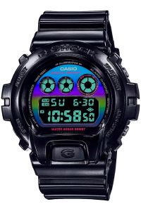 Reloj de pulsera CASIO G-Shock - DW-6900RGB-1ER correa color: Negro Dial Azul Burdeos Hombre