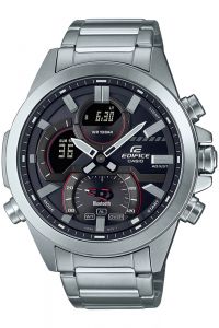 Reloj de pulsera CASIO Edifice - ECB-30D-1AEF correa color: Gris plata Dial Negro Hombre