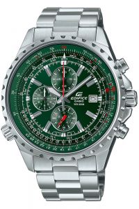 Reloj de pulsera CASIO Edifice - EF-527D-3AVUEF correa color: Gris plata Dial Verde Hombre