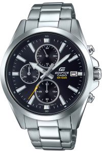 Reloj de pulsera CASIO Edifice - EFV-560D-1AVUEF correa color: Gris plata Dial Negro Hombre