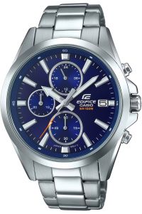 Reloj de pulsera CASIO Edifice - EFV-560D-2AVUEF correa color: Gris plata Dial Azul Hombre