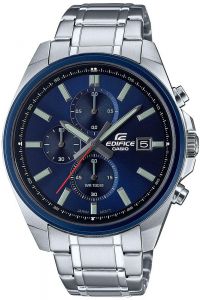 Reloj de pulsera CASIO Edifice - EFV-610DB-2AVUEF correa color: Gris plata Dial Azul Hombre