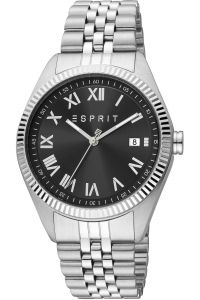 Reloj de pulsera Esprit Hugh - ES1G365M0055 correa color: Gris plata Dial Negro Hombre