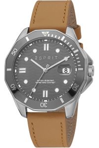 Reloj de pulsera Esprit Kale - ES1G367L0035 correa color: Marrón Dial Gris hierro Hombre