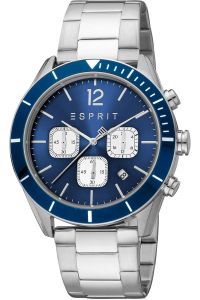 Reloj de pulsera Esprit Rob - ES1G372M0055 correa color: Gris plata Dial Azul noche Hombre