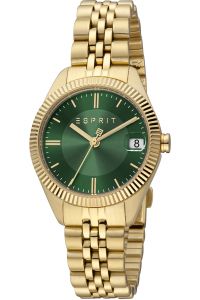 Reloj de pulsera Esprit Madison - ES1L340M0075 correa color: Oro amarillo Dial Verde botella Mujer