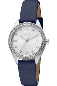 Reloj de pulsera Esprit Alia - ES1L341L0025 correa color: Azul noche Dial Gris plata Mujer