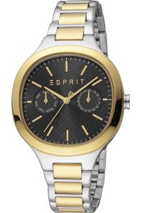 Reloj de pulsera Esprit Momo - ES1L352M0085 correa color: Gris plata Oro amarillo Dial Negro Mujer