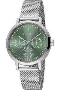 Reloj de pulsera Esprit Beth - ES1L364M0055 correa color: Gris plata Dial Verde Mujer