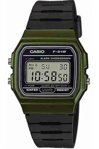 Reloj de pulsera CASIO Retro Vintage - F-91WM-3A correa color: Negro Dial LCD Negro Unisex