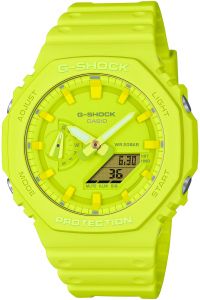 Reloj de pulsera CASIO G-Shock - GA-2100-9A9ER correa color: Amarillo Dial Amarillo Hombre
