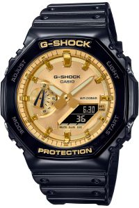 Reloj de pulsera CASIO G-Shock - GA-2100GB-1AER correa color: Negro Dial Champán Hombre