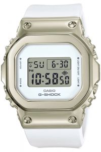 Reloj de pulsera CASIO G-Shock - GM-S5600G-7ER correa color: Blanco Dial LCD Blanco Hombre