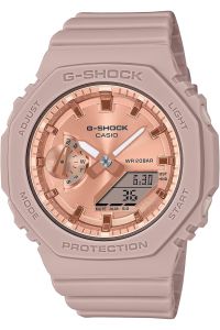 Reloj de pulsera CASIO G-Shock - GMA-S2100MD-4AER correa color: Beige Dial Rojo salmón Hombre