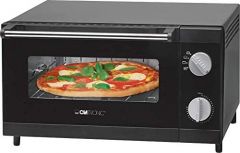 OUTLET Clatronic MPO 3520 - Horno sobremesa especial para pizza, capacidad 12 l, 1000 W, color negro