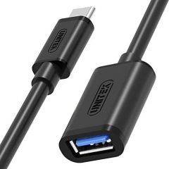 UNITEK Y-C476BK cable USB 0,2 m USB 3.2 Gen 1 (3.1 Gen 1) USB C USB A Negro