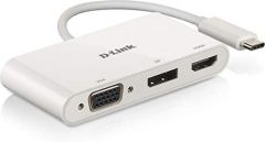 D-Link DUB-V310 base para portátil y replicador de puertos Alámbrico USB 3.2 Gen 1 (3.1 Gen 1) Type-C Blanco