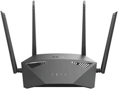 OUTLET D-Link DIR-1950 Router Gaming WiFi 5 AC1900, control por voz Alexa, Google Home, 5 puertos red Gigabit 1000 Mbps, seguridad WPA3, triple VLAN para fibra, control parental, Wave 2, MU-MIMO, negro