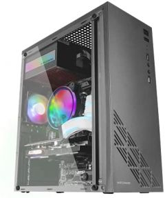 Mars Gaming MC100 Caja PC ATX Ventilador 90mm FRGB Convect-Cool Negro