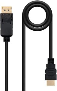 Nanocable Cable Conversor DISPLAYPORT a HDMI, DP/M - HDMI/M, Negro, 1 m