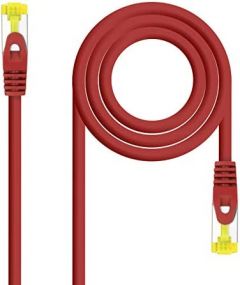 Nanocable Cable Red Latiguillo RJ45 LSZH CAT.6A SFTP AWG26, Rojo, 30 cm