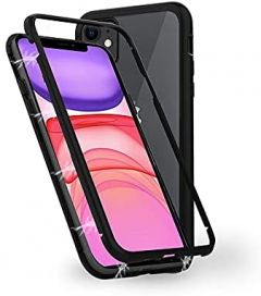 Cygnett - Carcasa para iPhone 11 (Vidrio Templado, Doble ozono, magnético), Color Negro