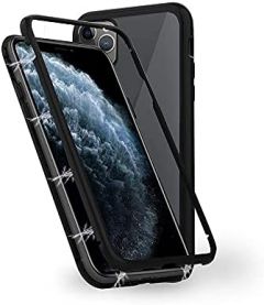 Cygnett - Carcasa de Cristal Templado para iPhone 11 Pro MAX (Doble ozono, magnético), Color Negro