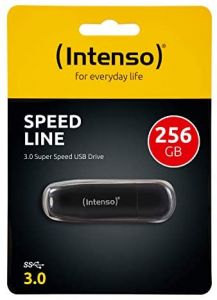 Intenso Speed Line unidad flash USB 256 GB USB tipo A 3.2 Gen 1 (3.1 Gen 1) Negro