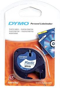 DYMO 12mm LetraTAG Plastic tape cinta para impresora de etiquetas