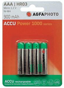 AgfaPhoto Batterijen 1x4 Akku NiMh Micro 1000 mAh Batería recargable Níquel-metal hidruro (NiMH)