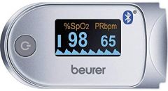 Beurer Oxímetro de pulso PO 60 con Bluetooth + BC 54 Tensiómetro de muñeca con conexión a app, tecnología de inflado, indicador de riesgo por colores y detección de arritmias