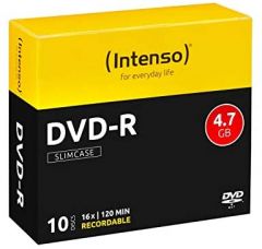 Intenso DVD-R 4.7GB, 16x 4,7 GB 10 pieza(s)