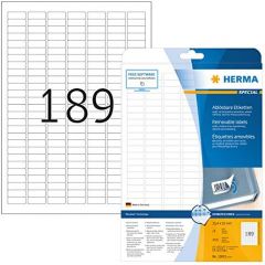 HERMA 10001 etiqueta de impresora Blanco Etiqueta para impresora autoadhesiva