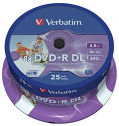 Verbatim 43667 DVD en blanco 8,5 GB DVD+R DL 25 pieza(s)