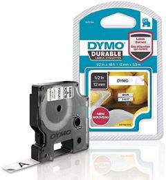 DYMO D1 - Etiquetas Durable - Negro sobre blanco - 12mm x 5.5m