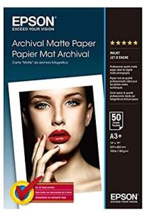 Epson Archival Matte Paper, DIN A3+, 189 g/m², 50 hojas