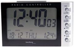 Technoline WT 188 despertador Reloj despertador digital Negro, Plata
