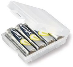Ansmann 4000740 caja de batería Transparente, Blanco