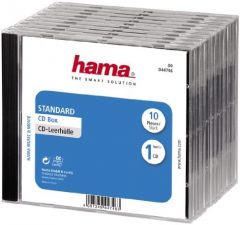 Hama CD Jewel Case Standard, Pack 10 1 discos Transparente