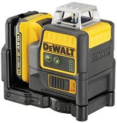 DeWalt DCE0811D1G-QW Láser autonivelante 2 x 360º. Incluye batería DW 10, Amarillo