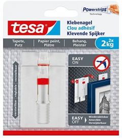 TESA 77777-00000 gancho para almacenamiento Interior Gancho universal Rojo, Blanco 2 pieza(s)