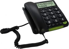 Doro PhoneEasy 312cs Teléfono analógico Identificador de llamadas Negro