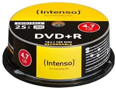Intenso DVD+R 4.7GB, Printable, 16x 4,7 GB 25 pieza(s)