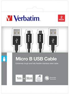 Verbatim 48875 cable USB 1 m USB 3.2 Gen 1 (3.1 Gen 1) Micro-USB A USB A Negro