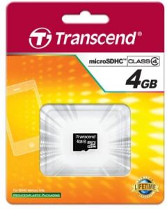 Transcend TS4GUSDC4 memoria flash 4 GB MicroSDHC