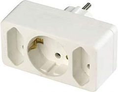 REV transition plug 2-fold + 1 Safety contact white marca REV