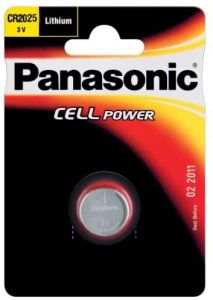 Panasonic CR2025 Pila botón de litio no-recargable, 3V, 165 mAh, Paquete de 1 unidad